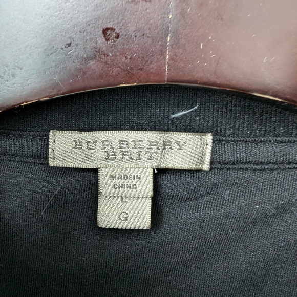 Burberry Brit Hearst Men's Zip Up Sweater - Black - Size Large - Picture 6 of 10